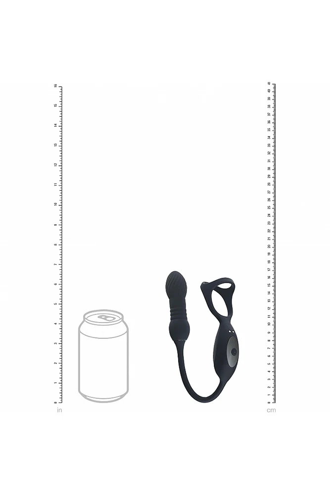 Shots Toys - Levelz - Vibrating & Thrusting Silicone Tri O Cock Ring with Prostate Stimulator - Image 4