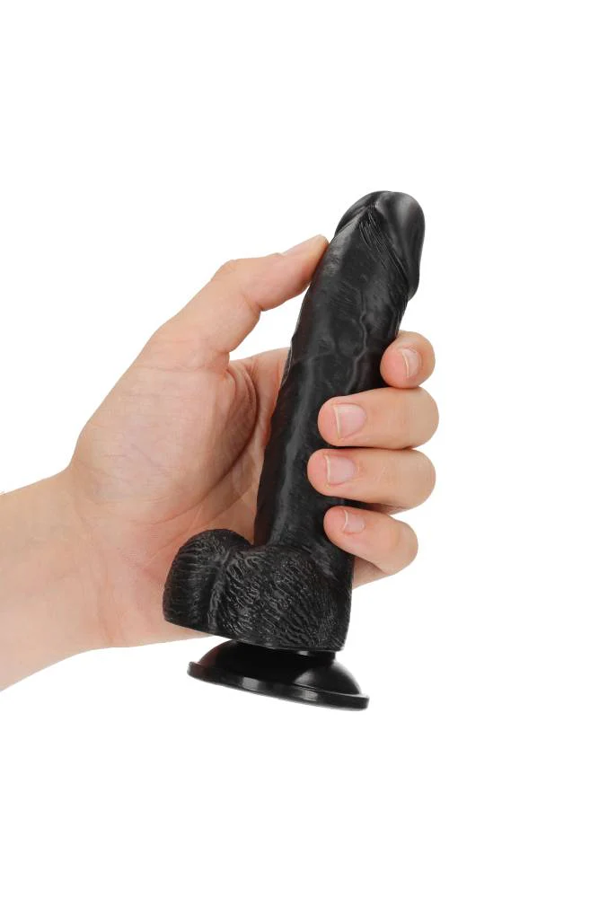 Shots Toys - RealRock - 6" Curved Dildo with Balls - Various Colors - Image 5