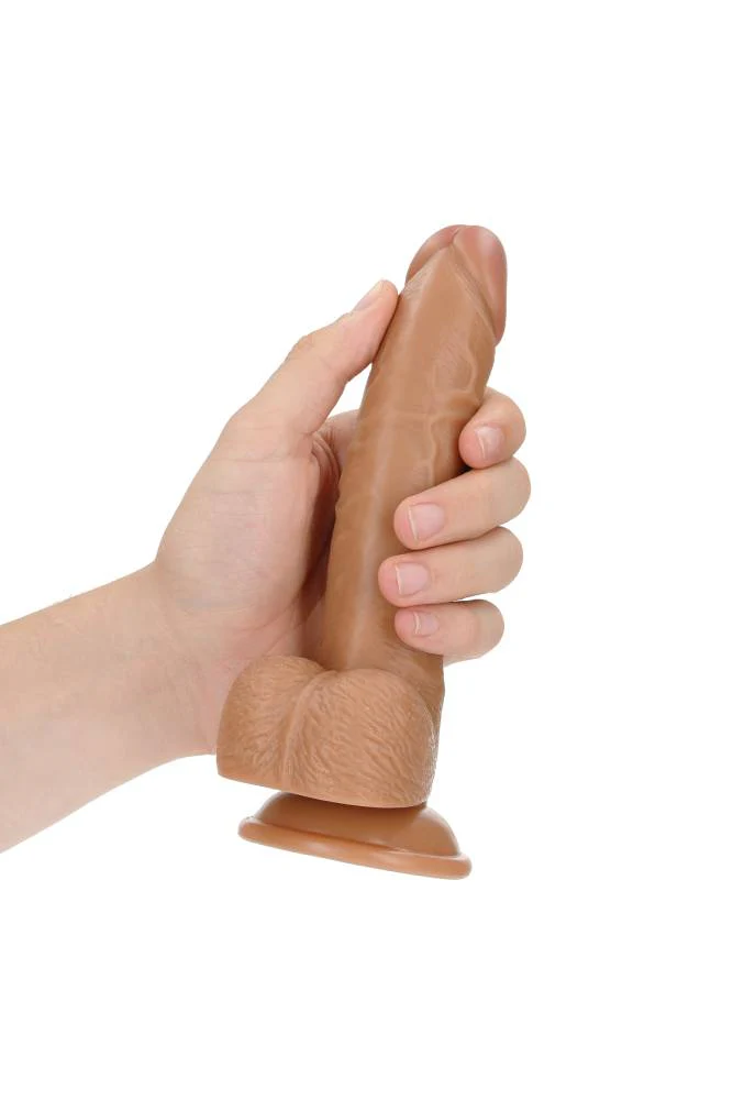 Shots Toys - RealRock - 7" Curved Dildo with Balls - Image 4