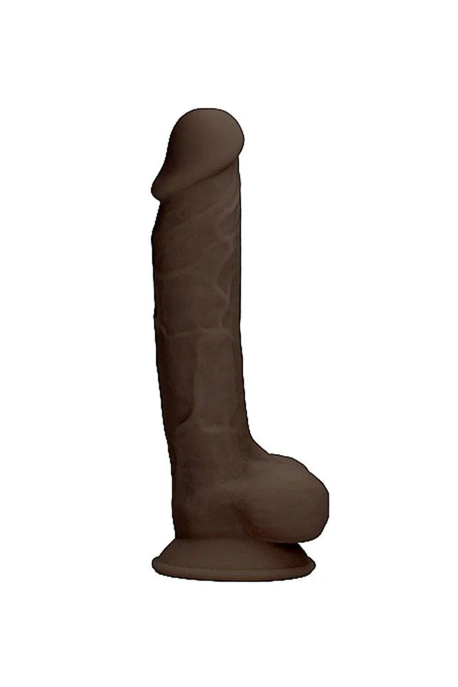Shots Toys - RealRock - 7" Dual Density Dildo w/ Balls - Brown