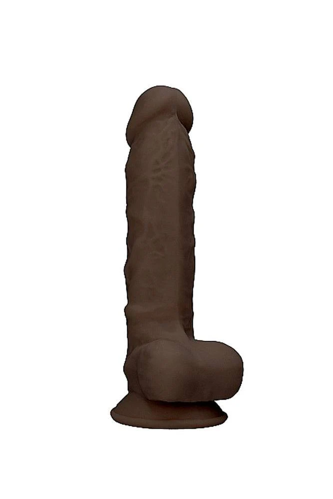 Shots Toys - RealRock - 7" Dual Density Dildo w/ Balls - Brown - Image 2
