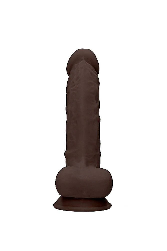 Shots Toys - RealRock - 7" Dual Density Dildo w/ Balls - Brown - Image 3