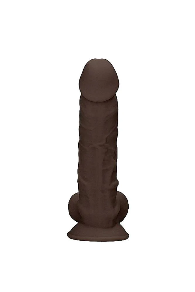 Shots Toys - RealRock - 7" Dual Density Dildo w/ Balls - Brown - Image 4