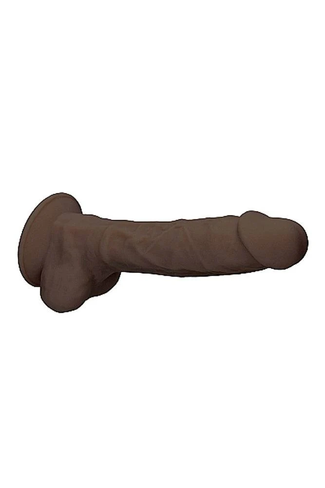 Shots Toys - RealRock - 7" Dual Density Dildo w/ Balls - Brown - Image 5