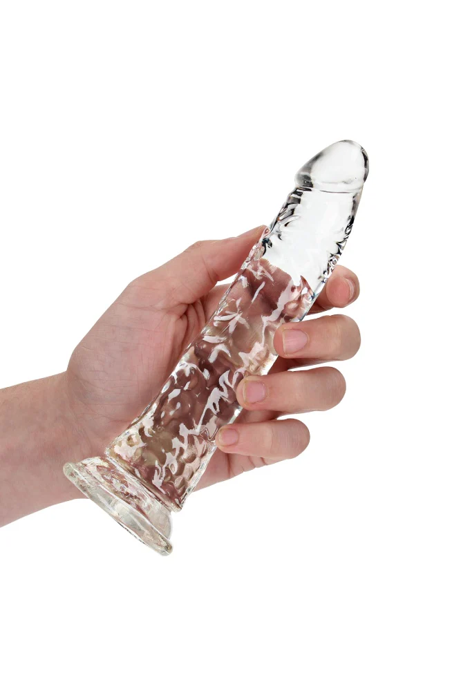 Shots Toys - RealRock - 7" Slim Realistic Dildo with Suction Cup - Clear - Image 5
