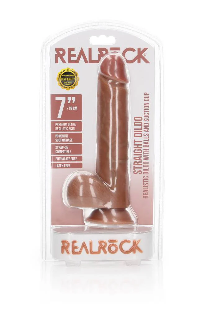 Shots Toys - RealRock - 7" Straight Dildo with Balls - Image 10