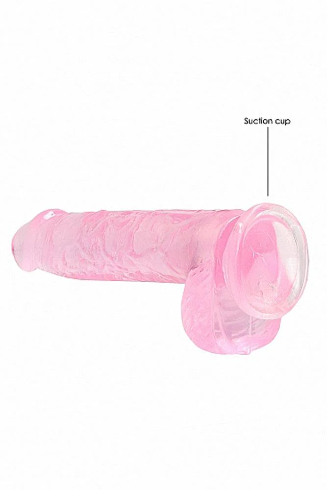 Shots Toys - RealRock - 8" Crystal Clear Dildo with Balls - Assorted - Image 2