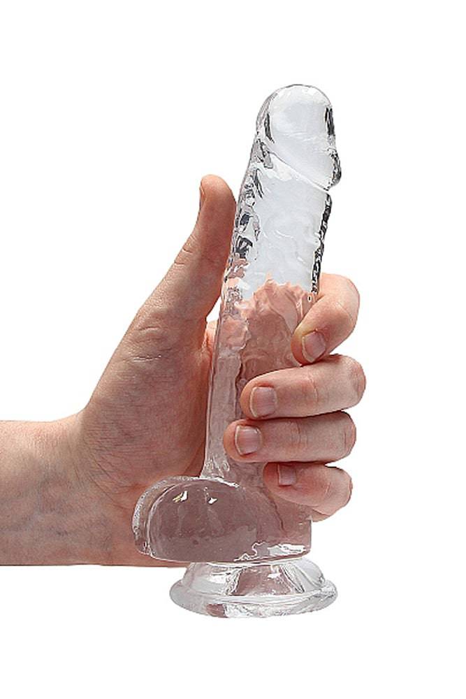 Shots Toys - RealRock - 8" Crystal Clear Dildo with Balls - Assorted - Image 4