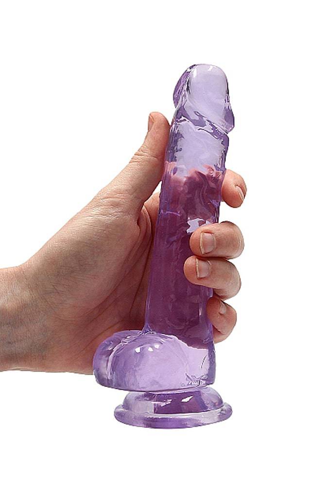 Shots Toys - RealRock - 8" Crystal Clear Dildo with Balls - Assorted - Image 8