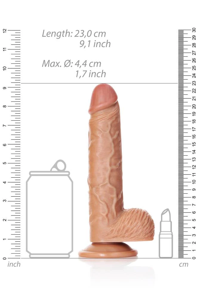 Shots Toys - RealRock - 8" Straight Dildo with Balls - Image 9