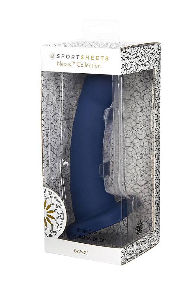 Sportsheets - Banx Silicone Hollow Dildo - Navy - Image 8