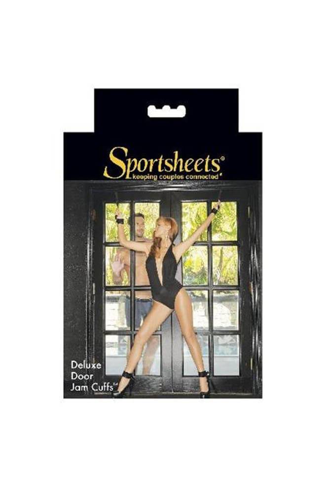 Sportsheets - Deluxe Door Jam Cuffs - Black - Image 2