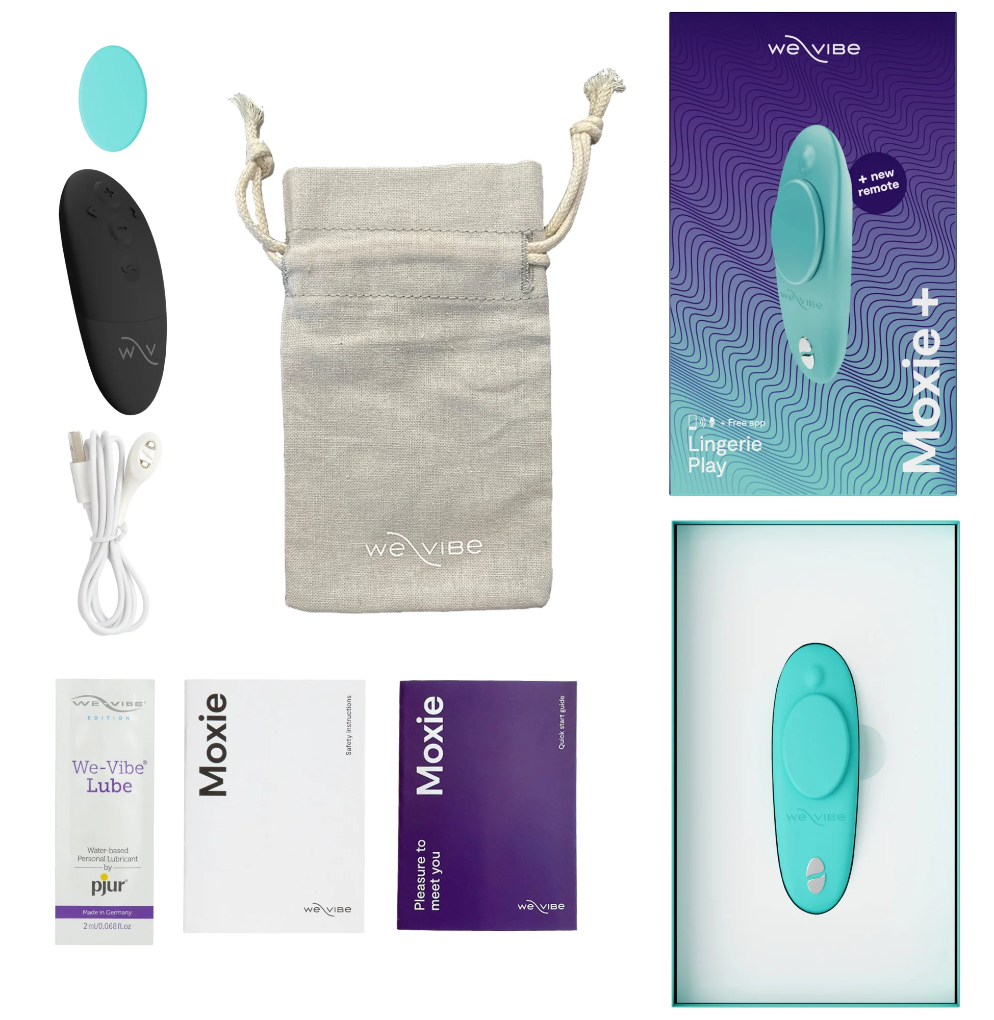We-Vibe - Moxie + Wearable Bluetooth Clitoral Vibrator - Aqua - Image 10