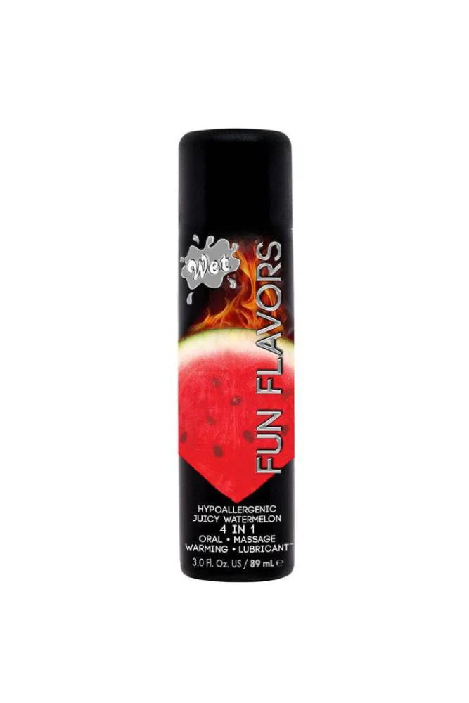 Wet - Fun Flavors - 4 in 1 Warming Flavored Lubricant - Juicy Watermelon - 3oz