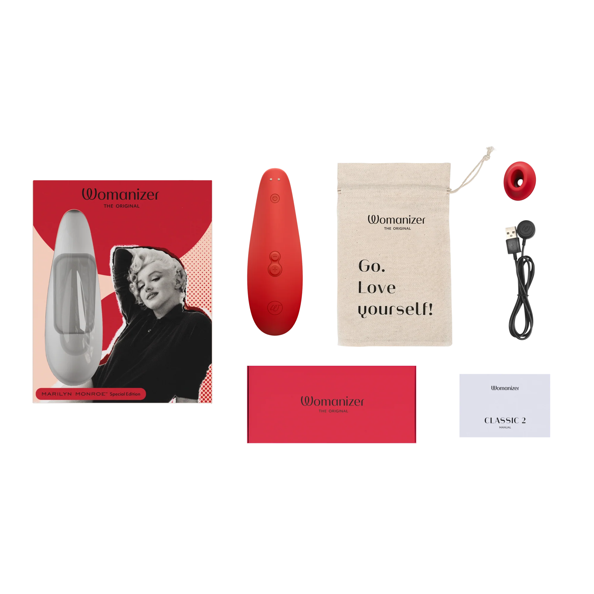 Womanizer - Marilyn Monroe x Womanizer Classic 2 Clitoral Stimulator - Red - Image 7
