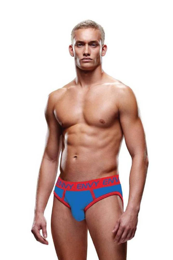X-Gen - BLE309 - Solid Envy Jock - Blue/Red