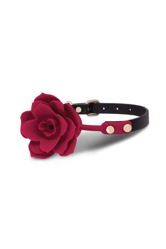 X-Gen - Secret Kisses - Rosegasm Bloom Silicone Ball Gag - Red