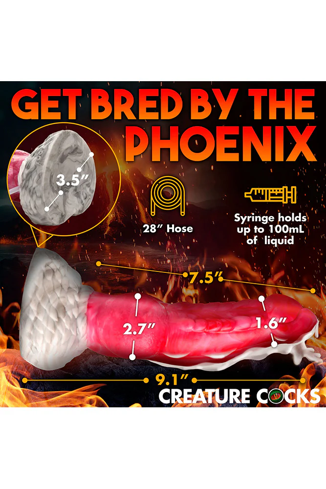 XR Brand - Creature Cocks - Resurrector Phoenix Squirting Silicone Dildo - Image 5