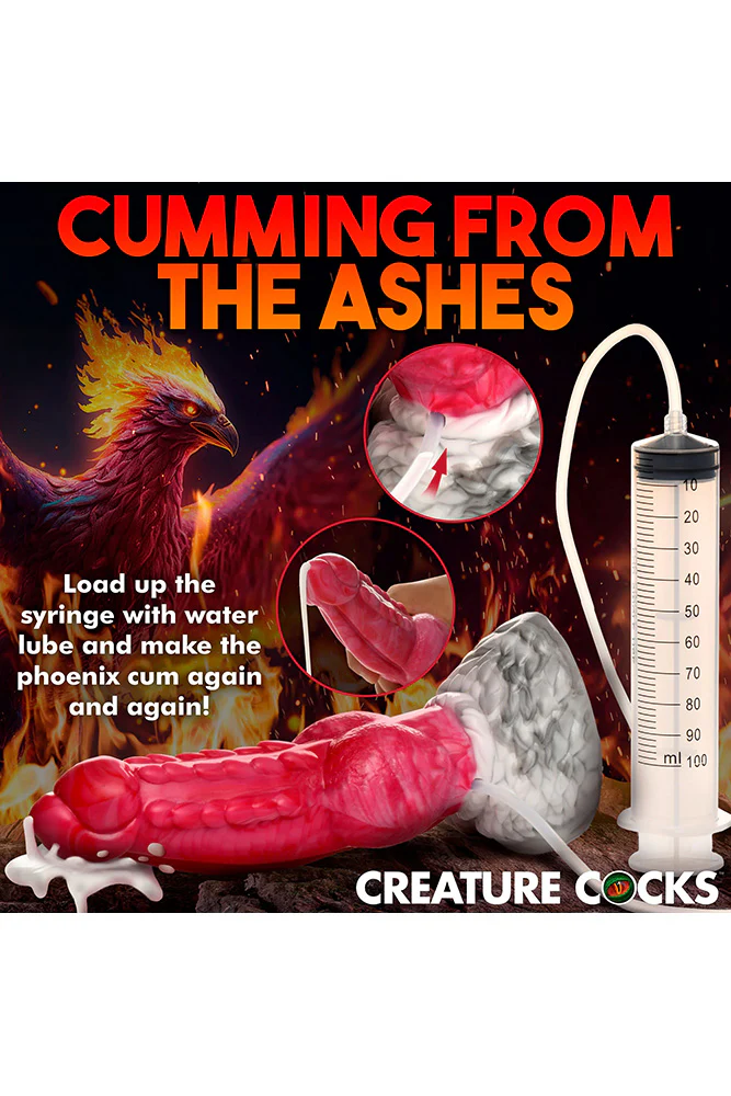 XR Brand - Creature Cocks - Resurrector Phoenix Squirting Silicone Dildo - Image 7