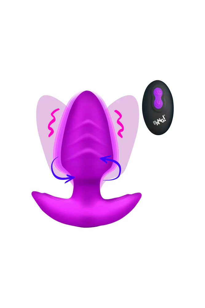 XR Brands - BANG - Rotating & Vibrating Silicone Butt Plug with Remote - Image 2