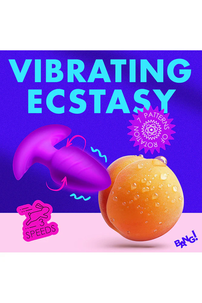 XR Brands - BANG - Rotating & Vibrating Silicone Butt Plug with Remote - Image 7