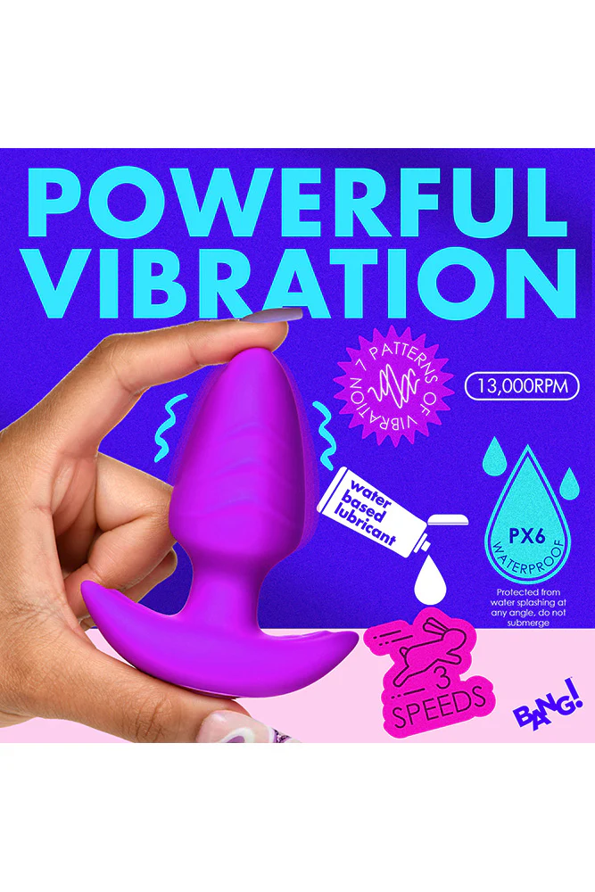 XR Brands - BANG - Rotating & Vibrating Silicone Butt Plug with Remote - Image 8