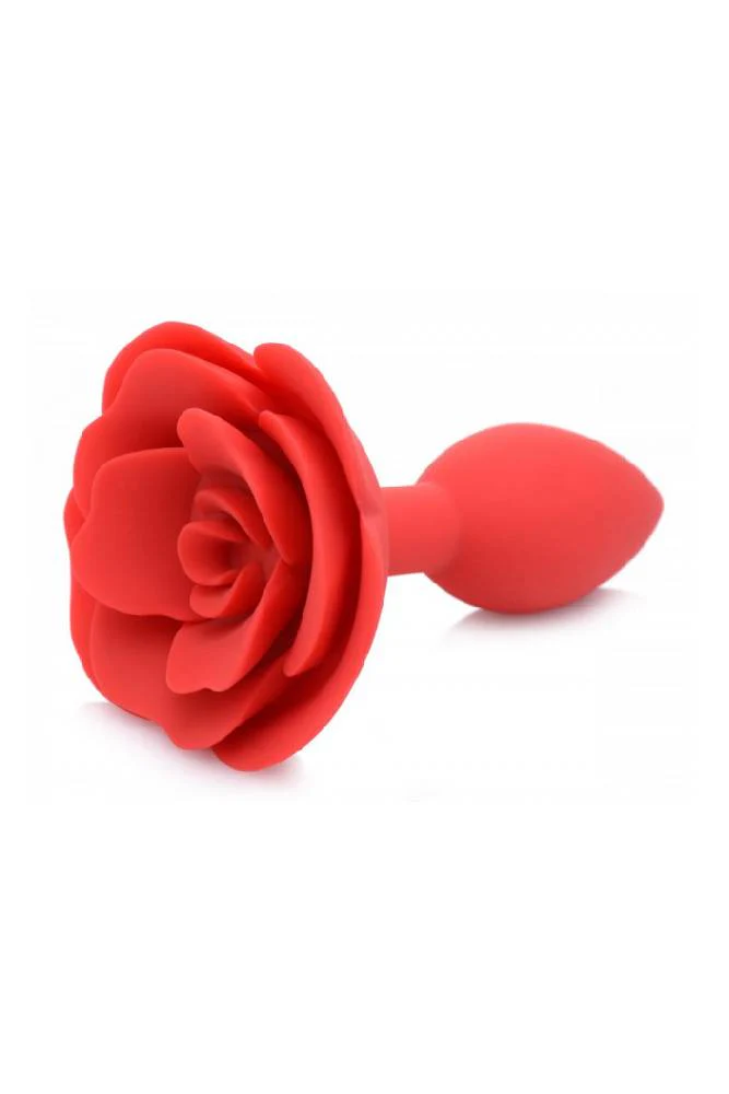 XR Brands - Booty Bloom Rose Silicone Anal Plug - Red