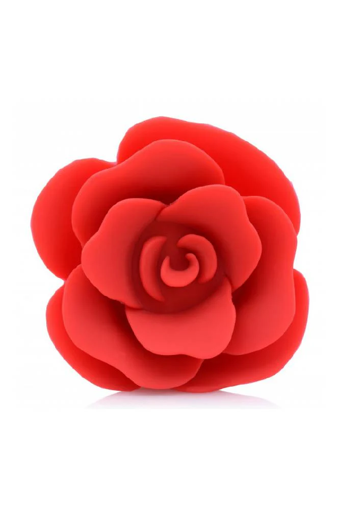 XR Brands - Booty Bloom Rose Silicone Anal Plug - Red - Image 3