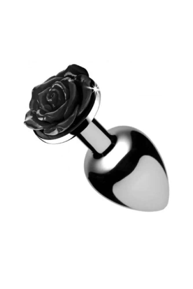 XR Brands - Booty Sparks - Black Rose Anal Plug - Large
