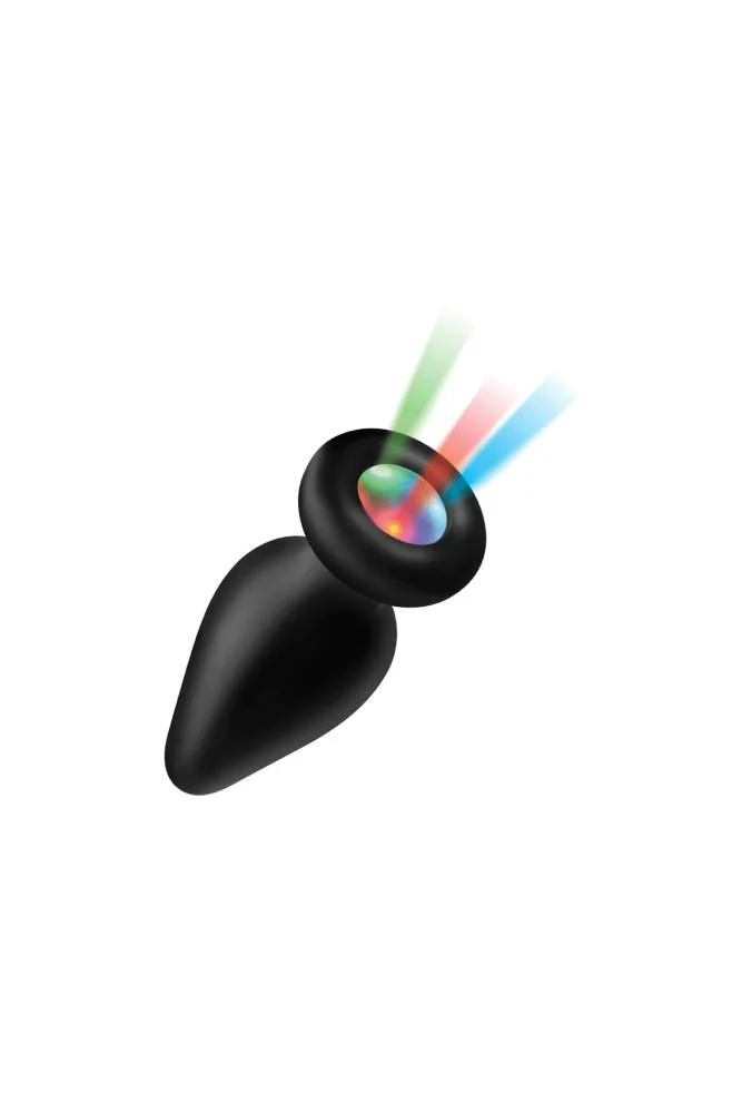 XR Brands - Booty Sparks - Light Up Silicone Medium Anal Plug - Black