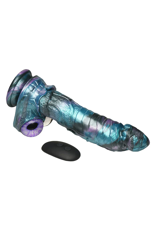 XR Brands - Creature Cocks - Astro-Thrust Thrusting & Vibrating Silicone Dildo With Remote Control