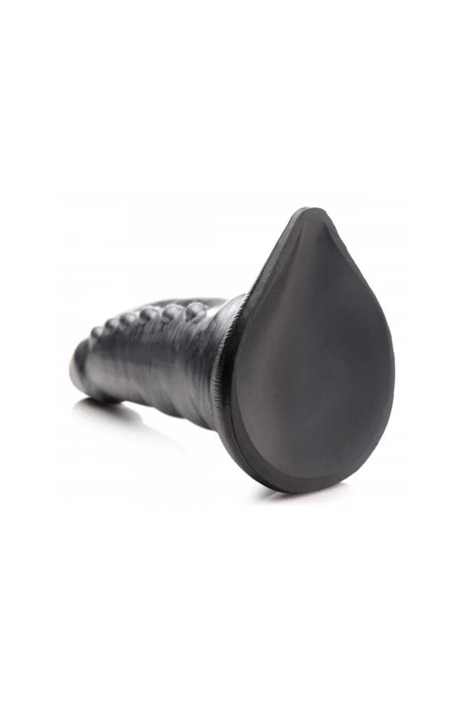 XR Brands - Creature Cocks - Beastly Tapered Bumpy Silicone Dildo - Silver - Image 5