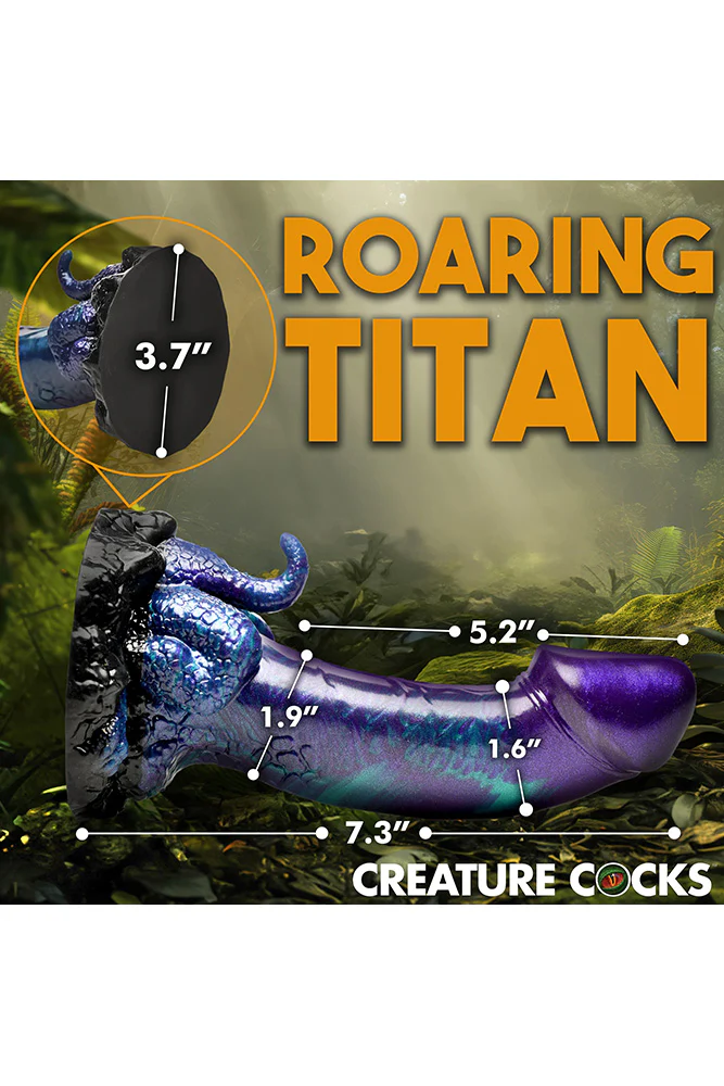 XR Brands - Creature Cocks - Dino Dick Silicone Dildo - Image 4