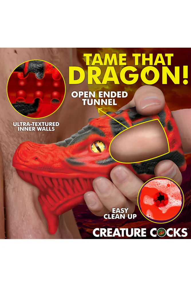 XR Brands - Creature Cocks - Dragon Tamer Silicone Stroker - Image 6