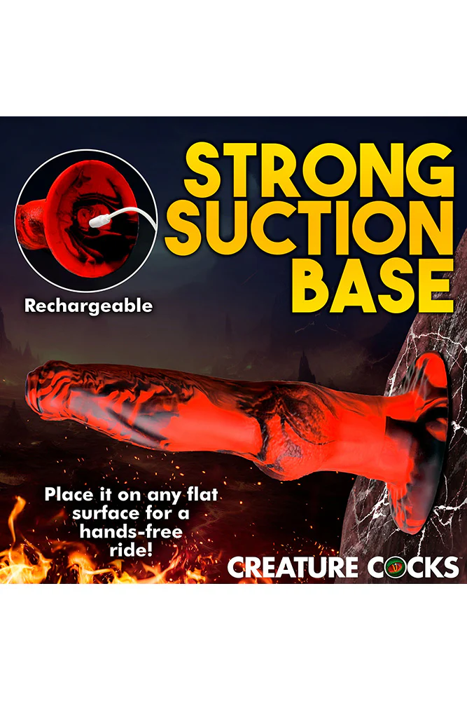 XR Brands - Creature Cocks - Hell Wolf Thrusting & Vibrating Silicone Dildo - Image 3