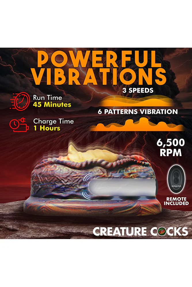 XR Brands - Creature Cocks - Hell's Angel Vibrating Silicone Grinder With Remote Control - Image 4