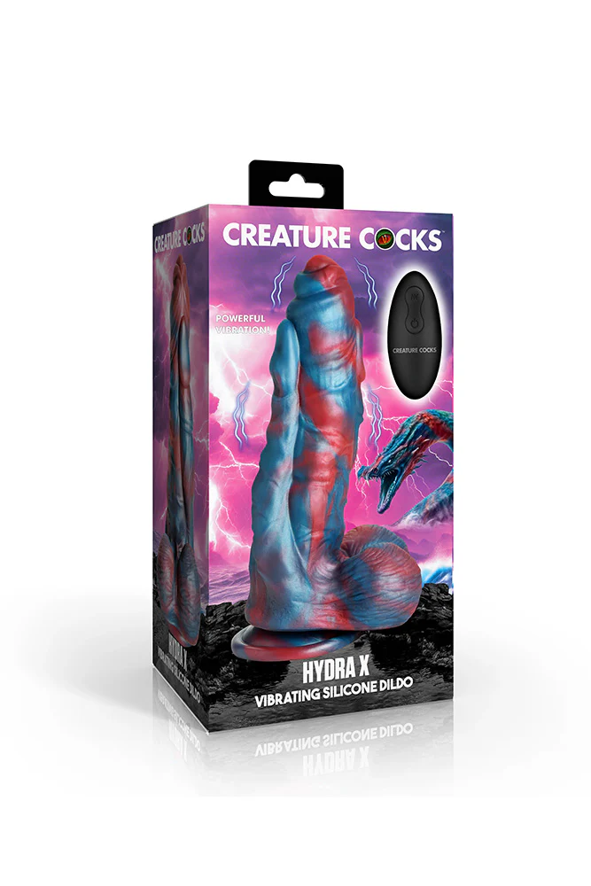 XR Brands - Creature Cocks - Hydra X Vibrating Silicone Dildo - Image 6