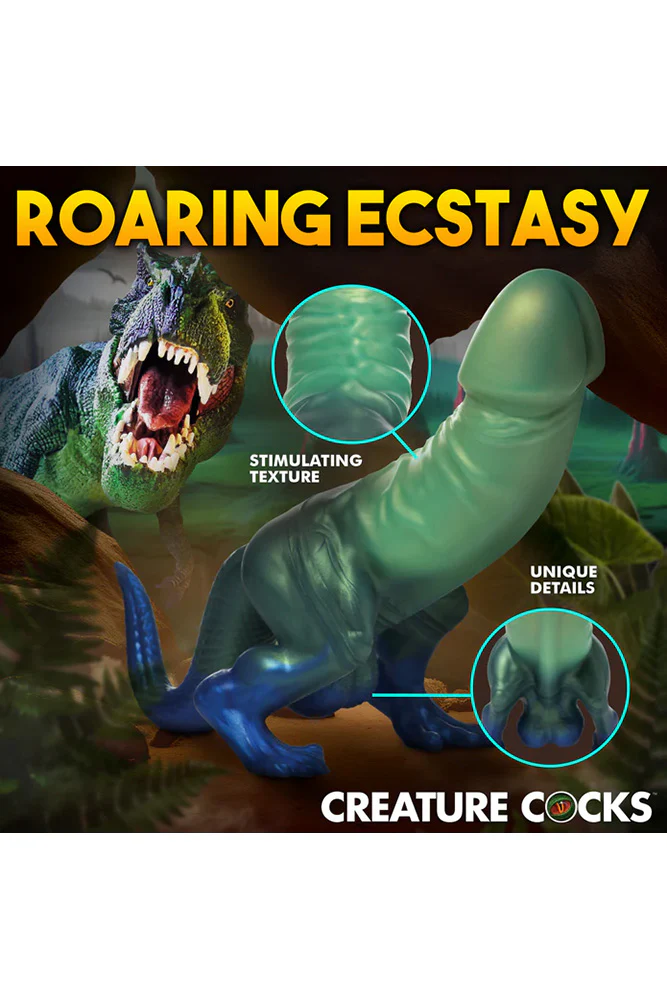 XR Brands - Creature Cocks - Jurassic Cock Dinosaur Silicone Dildo - Image 4