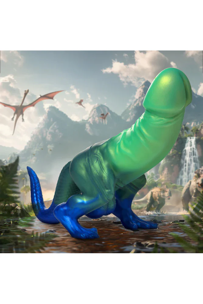 XR Brands - Creature Cocks - Jurassic Cock Dinosaur Silicone Dildo - Image 7