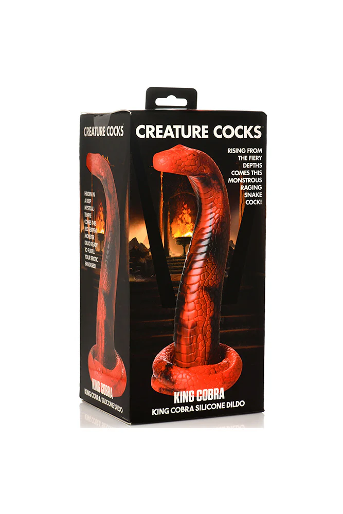 XR Brands - Creature Cocks - King Cobra Silicone Dildo - Red - Image 8