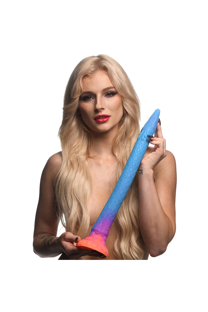 XR Brands - Creature Cocks - Makara Glow-in-the-Dark Silicone Snake Dildo - Image 3