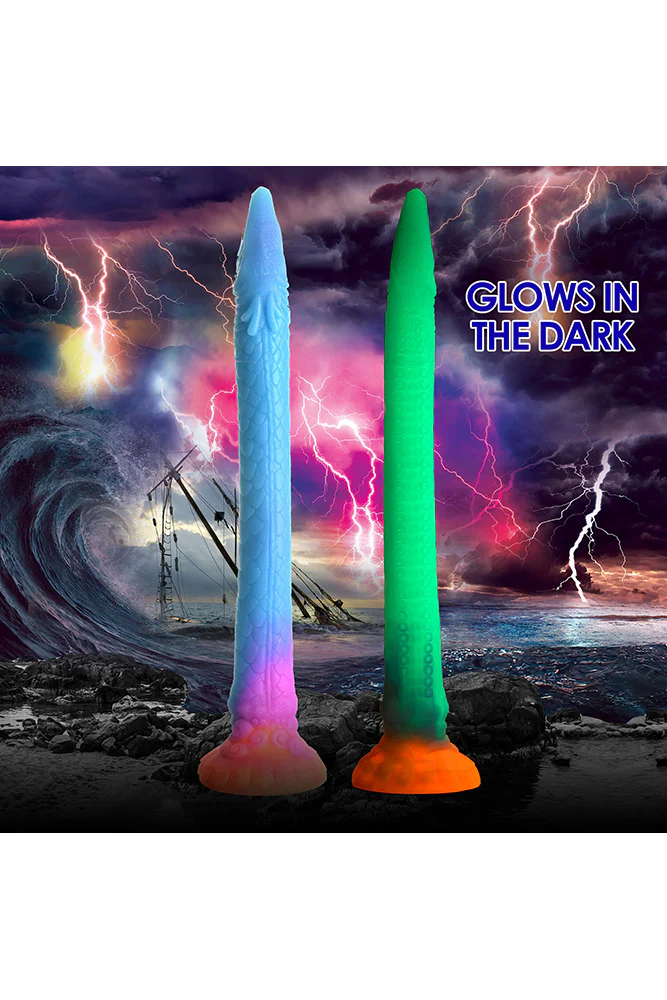 XR Brands - Creature Cocks - Makara Glow-in-the-Dark Silicone Snake Dildo - Image 4