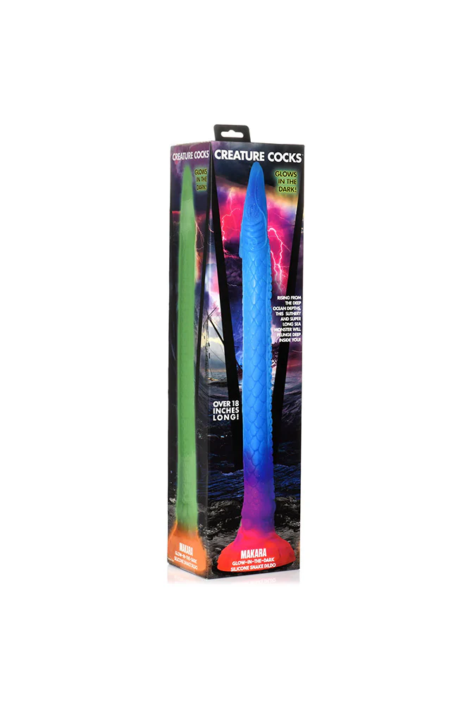 XR Brands - Creature Cocks - Makara Glow-in-the-Dark Silicone Snake Dildo - Image 6