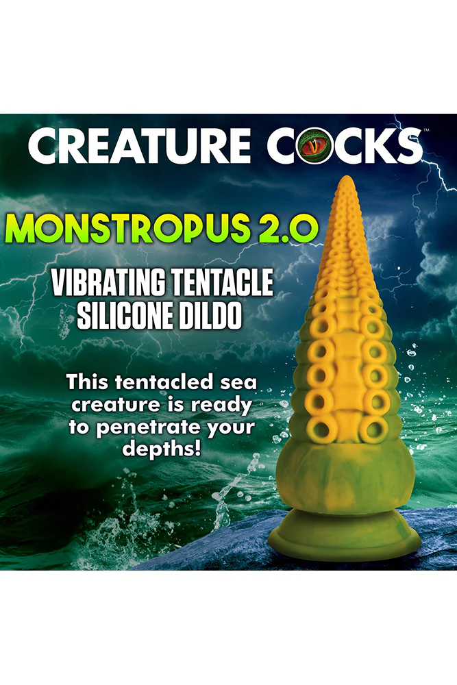 XR Brands - Creature Cocks - Monstropus 2.0 Vibrating Tentacle Silicone Dildo - Image 8