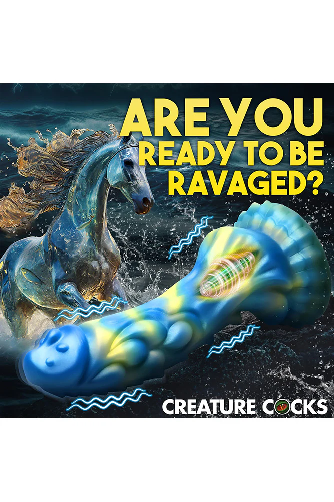 XR Brands - Creature Cocks - Sea Stallion Vibrating Silicone Dildo with Remote - Image 3