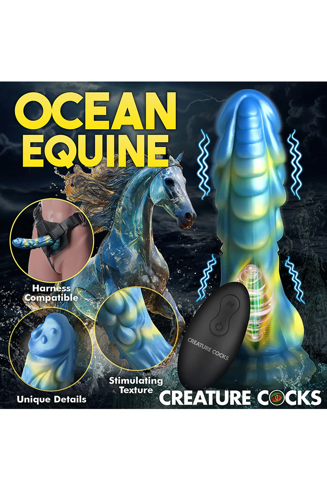 XR Brands - Creature Cocks - Sea Stallion Vibrating Silicone Dildo with Remote - Image 5