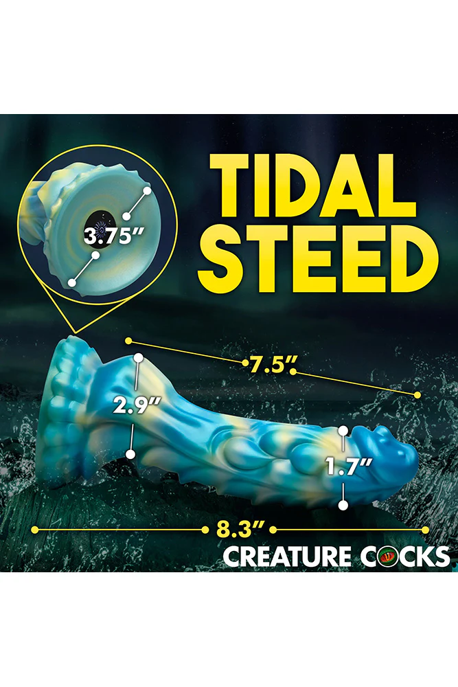 XR Brands - Creature Cocks - Sea Stallion Vibrating Silicone Dildo with Remote - Image 8