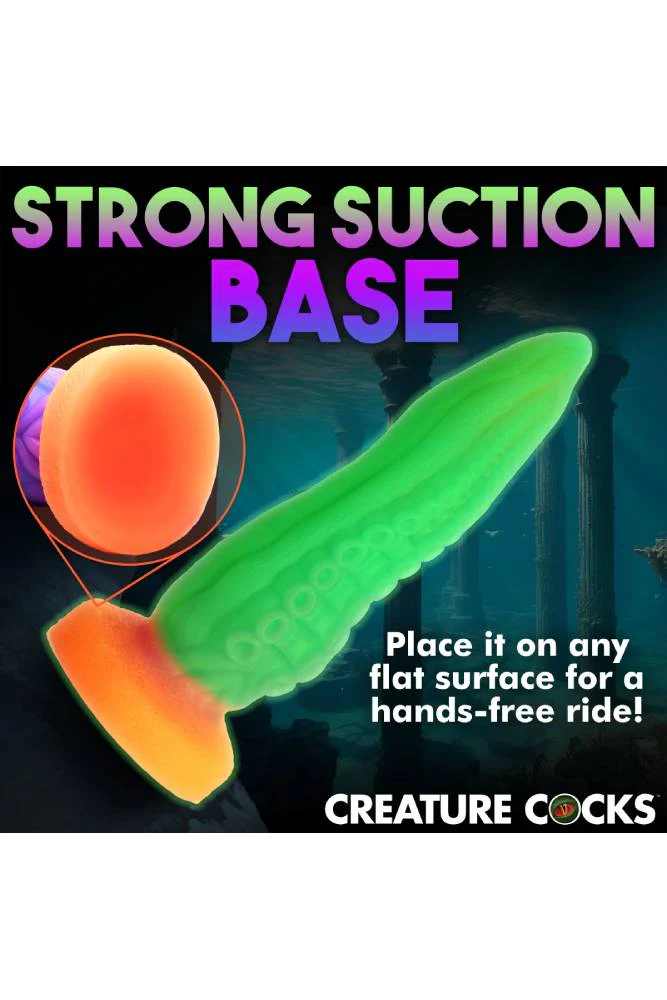 XR Brands - Creature Cocks - Tenta-Cock Glow-In-The-Dark Silicone Dildo - Image 6
