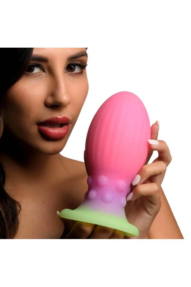 XR Brands - Creature Cocks - XL Xeno Egg Glow In The Dark Silicone Egg - Image 4