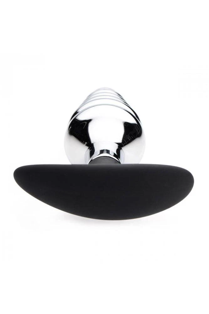 XR Brands - Master Series - Dark Hive Metal and Silicone Ribbed Anal Plug - Image 3